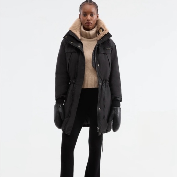 Kanuk Damga Ripstop Noir Black Coat Parka Sherpa M - Picture 1 of 12